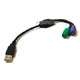 Usb To Ps/2 Dual Ps2 Converter Adapter [bt] - Black