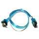 Sata2 Cables withlocking Latch / Uv Blue - 18 Inches (90 Degree)