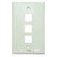 Wall Plate For Keystone, 3 Hole -white