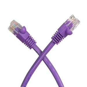 150 Ft Cat5e Ethernet Patch Cable Purple RJ45 Computer Networking Cord - UL cm and 100% Copper. 24AWG, 50u Gold Plating Made in USA, 