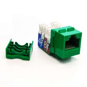 Cat5E 110 Style Keystone Insert - Green