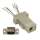 DB9 Female to RJ11/12 (6 wire) Modular Adapter Ivory