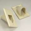 1-Gang Recessed Low Voltage Cable Plate, Ivory