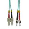 1m SC-ST 10Gb 50/125 LOMMF M/M Duplex Fiber Cable