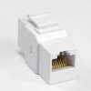 Cat6 Inline Coupler with Keystone Latch - White