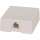 RJ12 Modular Single Port Surface Mount Jack White