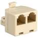 RJ12 T Adapter Modular 1M/2F - Straight