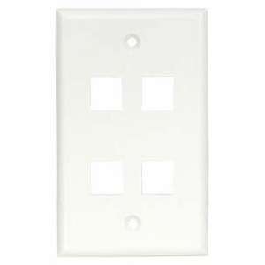 Keystone Wall Plate 4 Port - White