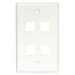 Keystone Wall Plate 4 Port - White