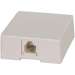 RJ11 Modular Single Port Surface Mount Jack - White