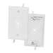1-Gang Feed-Through Wall Plate with Flexible Opening, White