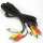 6Ft Composite RCA Cable 3x M/M - Gold Plated