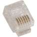 RJ12 Plugs for Stranded Round Wire 100 Pack