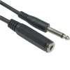 10Ft 1/4" Mono Male / Female Extension Cable
