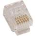 RJ12 Plugs for Stranded Flat Wire 100 Pack