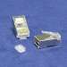 RJ45 Cat.6 Shielded Plug Solid 50 Micron 2 Prong w/Inserter 100pk