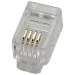 RJ9 RJ10 RJ22 4P4C Plugs for Handset Flat Stranded Wire 100 Pack