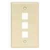 Keystone Wall Plate 3 Port - Ivory