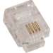 RJ11 Plugs for Stranded Flat Wire 100 Pack