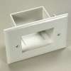 Easy Mount Recessed Low Voltage Cable Plate, White