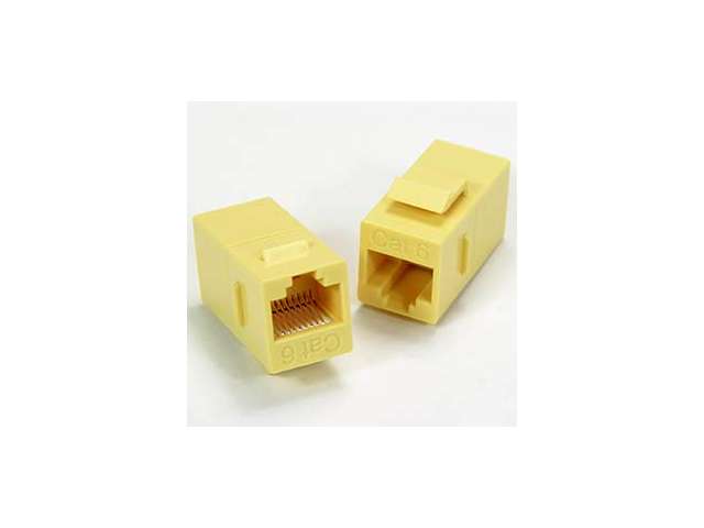 Cat.6 Inline Coupler w/Keystone Latch Yellow