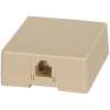 RJ11 Modular Single Port Surface Mount Jack - Ivory