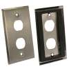 2-Port Single Gang Stainless Steel Wallplate with Water Seal