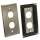 2-Port Single Gang Stainless Steel Wallplate with Water Seal