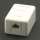 Cat.5E 1-Port Surfacemount Box White w/keystone Jack