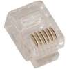 RJ12 Plugs for Solid Round Wire 100 Pack