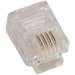 RJ11 Plugs for Solid Round Wire 100 Pack
