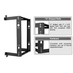 13U Wall Mount Rack 12in Deep