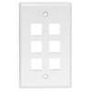 Keystone Wall Plate 6 Port - White
