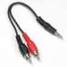 6 inch 3.5mm Stereo Plug to 2xRCA-Male Cable