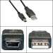 USB 2.0 A Male to Mini B 5 Pin Male Cable - 10ft