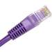 Cat5E 1ft Patch Cable with Molded Boot 350MHz - Purple