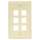 Keystone Wall Plate 6 Port - Ivory