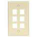 Keystone Wall Plate 6 Port - Ivory