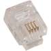 RJ11 Plugs for Stranded Round Wire 100 Pack