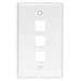 Keystone Wall Plate 3 Port - White