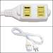 6Ft Power Extension Cord White / SPT-2 16/2 SF-21P