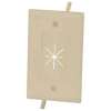 1-Gang Feed-Through Wall Plate with Flexible Opening, Ivory
