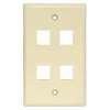 Keystone Wall Plate 4 Port - Ivory