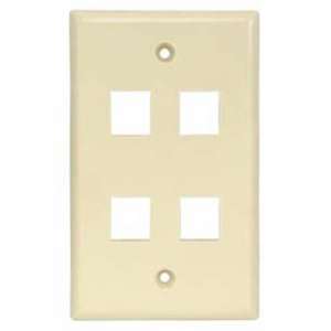 Keystone Wall Plate 4 Port - Ivory