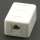 Cat.6 1-Port Surfacemount Box White w/Keystone Jack