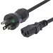 15Ft Hospital Grade Power Cord 5-15P to C13 SJT 18/3 Black