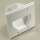 2-Gang Recessed Low Voltage Cable Plate, White