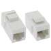 Cat5E/Cat6 Inline Coupler with Keystone Latch White