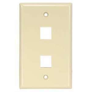 Keystone Wall Plate 2 Port - Ivory
