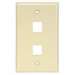 Keystone Wall Plate 2 Port - Ivory